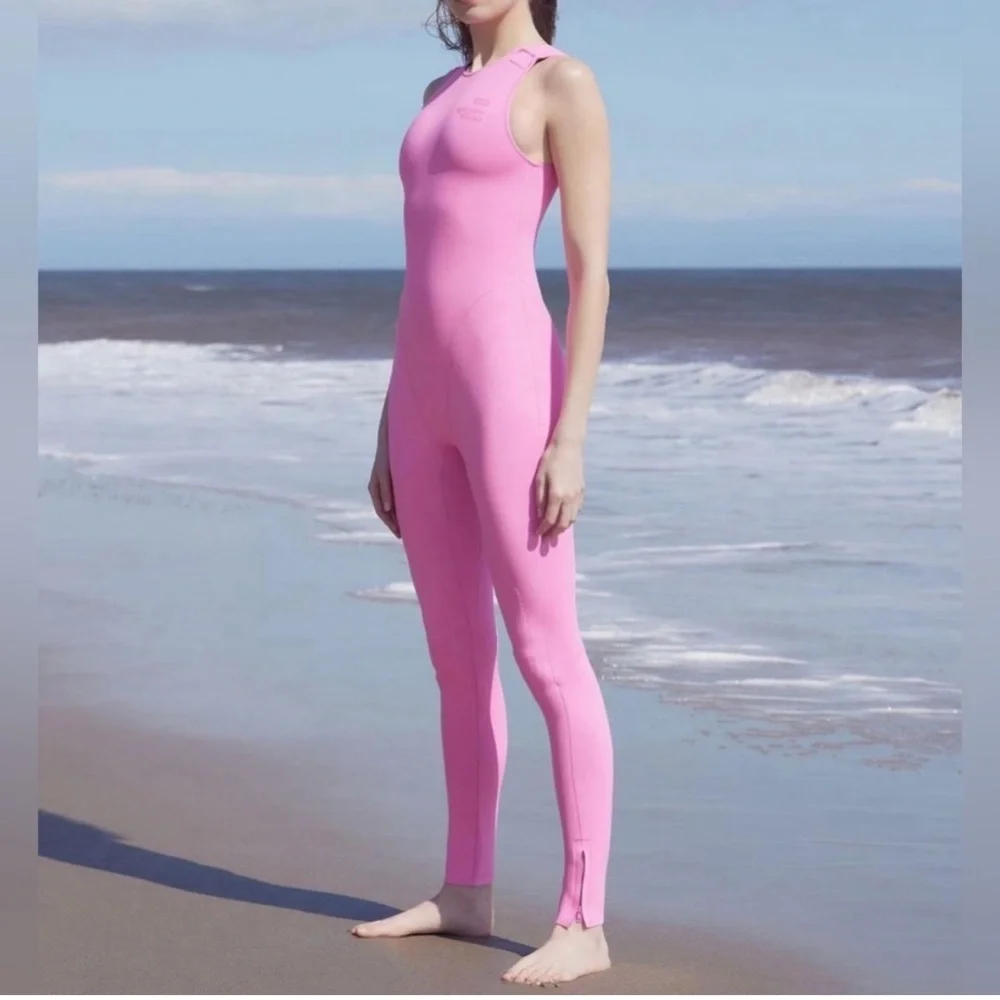 Sw10. skims sport swim full length wetsuit rash guard in taffy pink nwt XXS / xl